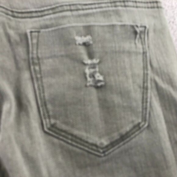 Bamboo Womens Jeans Size 3/4 Distressed Skinny Ankle Casual Classic Green Denim - Picture 12 of 15